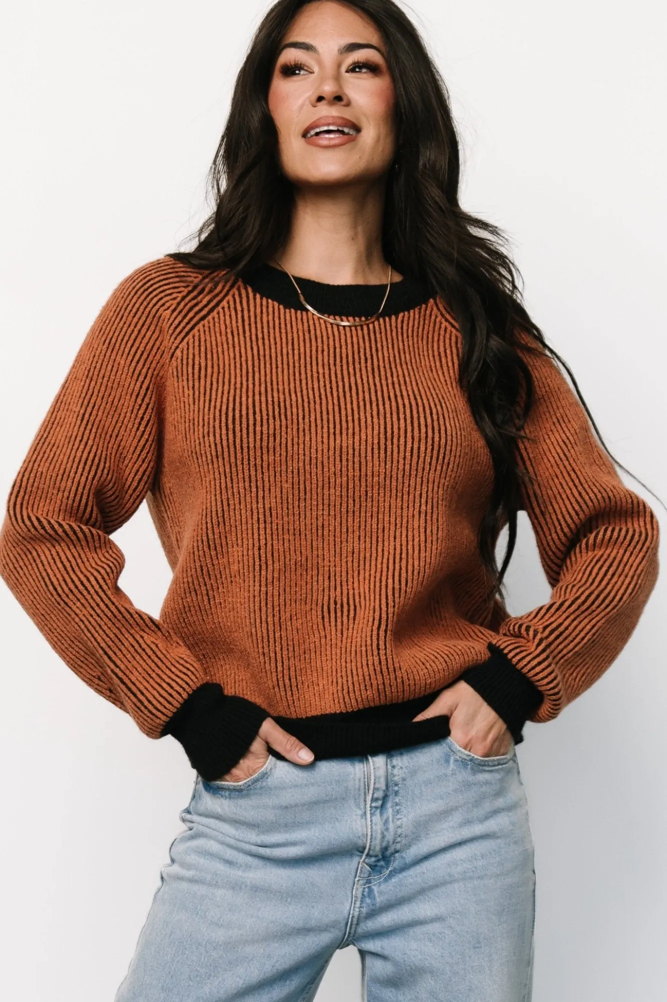 Baltic Born Winifred Ribbed Sweater | Black + Spice