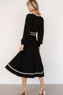 Baltic Born Winslet Knit Dress | Black + Cream