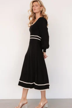 Baltic Born Winslet Knit Dress | Black + Cream