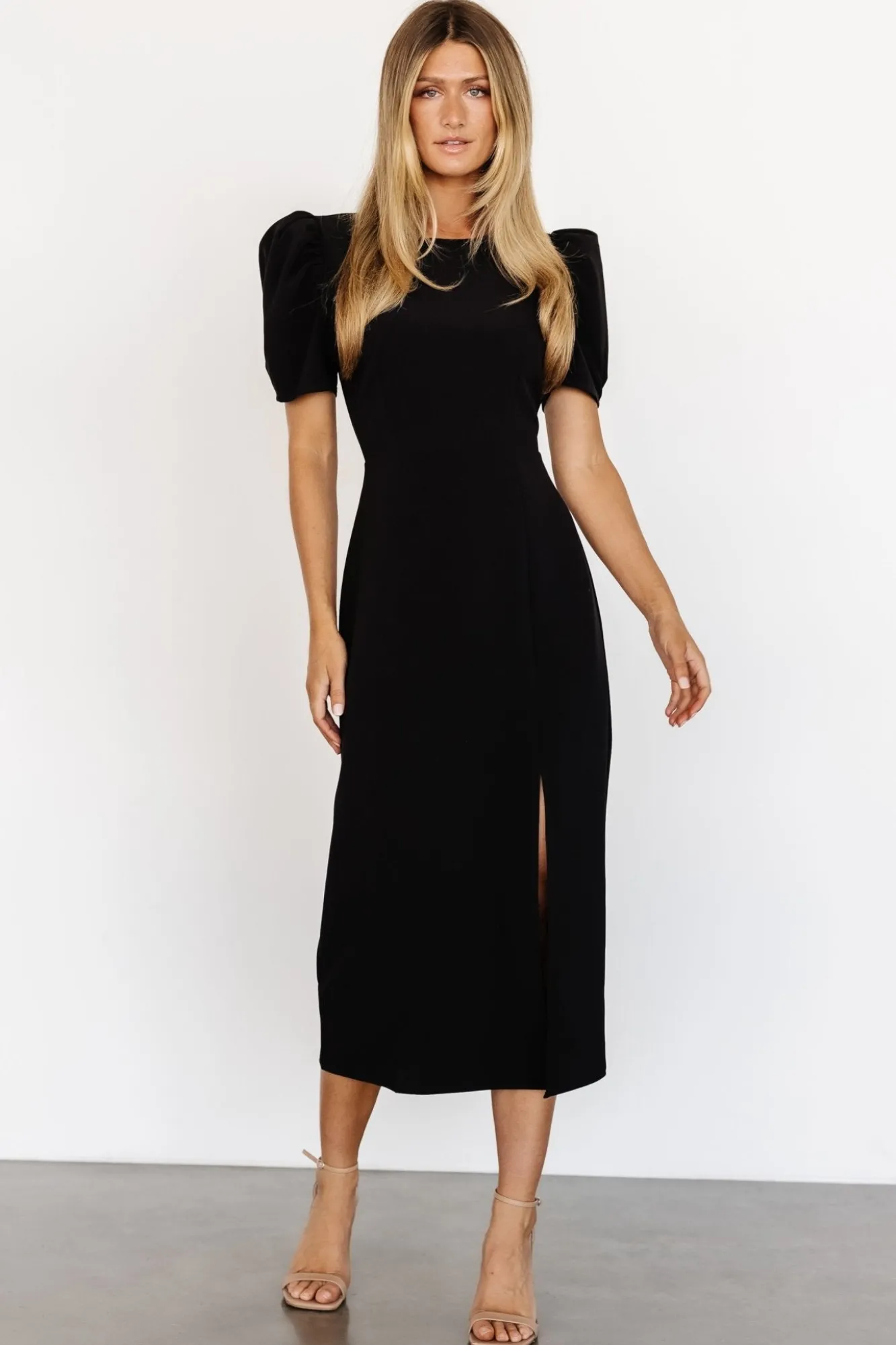 Baltic Born Younge Puff Sleeve Midi Dress |