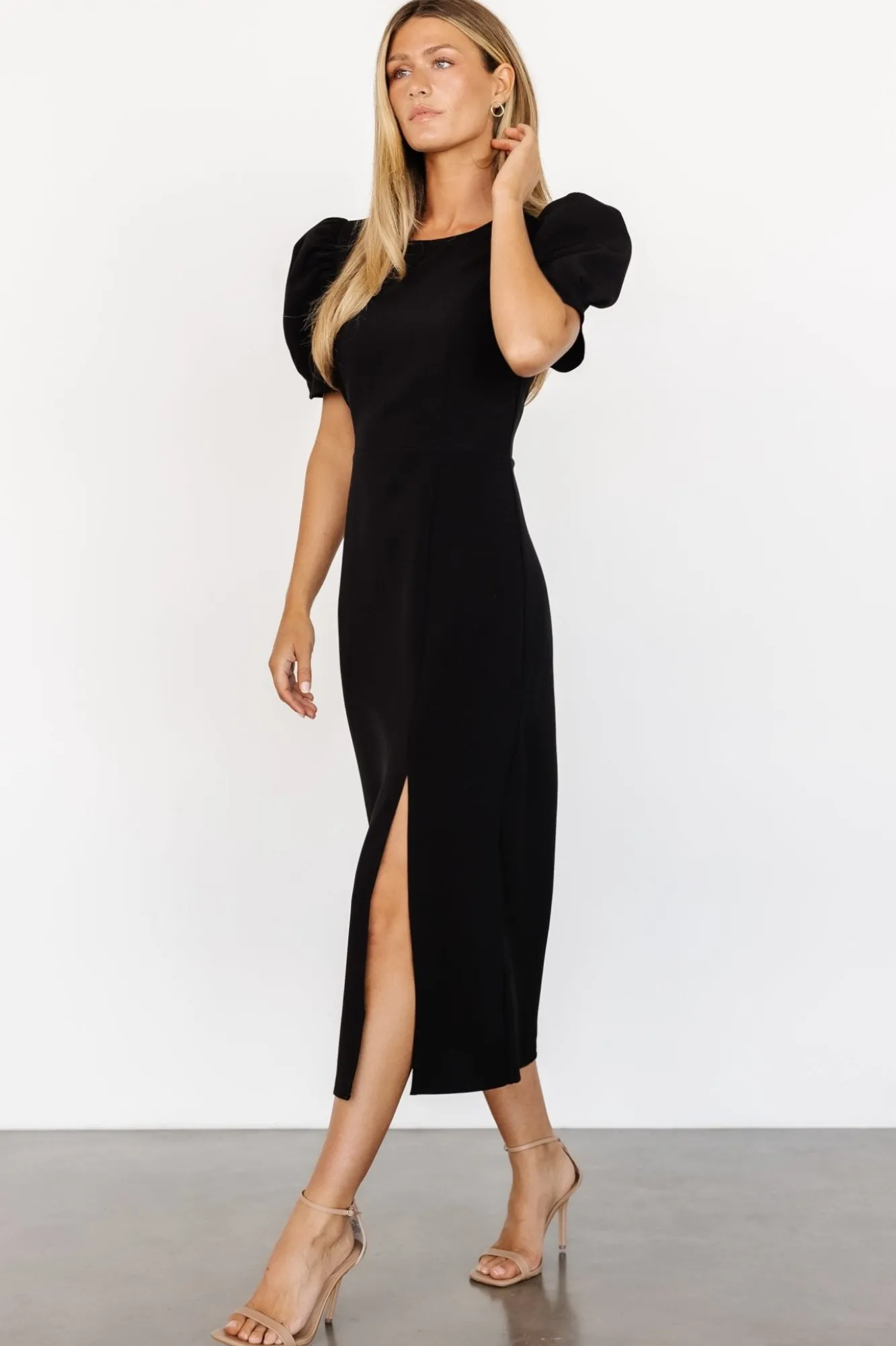 Baltic Born Younge Puff Sleeve Midi Dress |