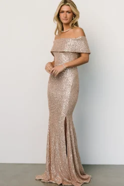 Baltic Born Yvonne Off Shoulder Sequin Gown |
