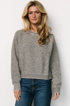 Baltic Born Zadie Striped Sweater | Ivory + Black