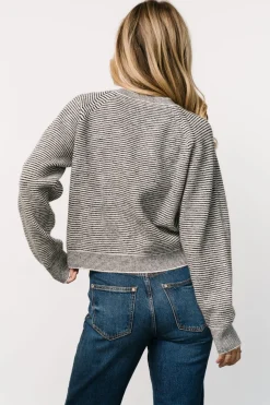 Baltic Born Zadie Striped Sweater | Ivory + Black
