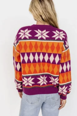 Baltic Born Zermatt Sweater | Magenta + Orange Print