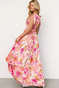 Baltic Born Zoe Tie Maxi Dress | Pink Multi