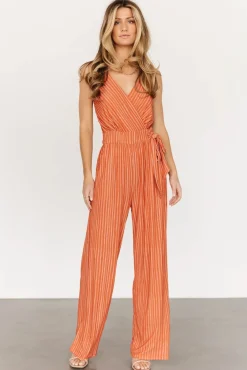 Baltic Born Zuri Tank Jumpsuit | Burnt Orange Stripe